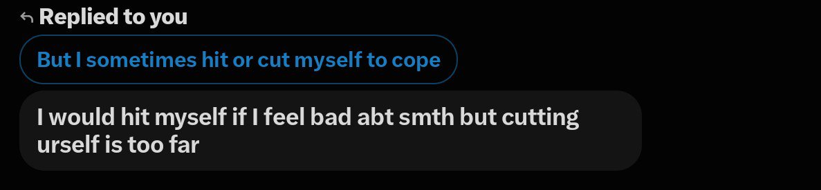slotmo_sh's tweet photo. I forgot that cutting myself isn't normal  #shtwt https://t.co/abGoRhq5YN