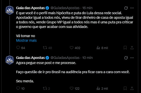 victxrbanido's tweet photo. O perfil @GuiadasApostas tinha parceria e link de afiliado com a superbet. É do mesmo nível de parceria$ do goldorayo, lucastylty, gabriel laranja e todos esses que vc vê por aí no instagram. 

As "tripla$ de anytime" dele, os bingo$ recreativo$, tudo que ele mandava $em valor provavelmente $erviam a um propó$ito. 

Infelizmente não consigo responder no perfil pq fui bloqueado quando questionei um perfil de apostador ter parceria direta com a casa e link de afiliado.