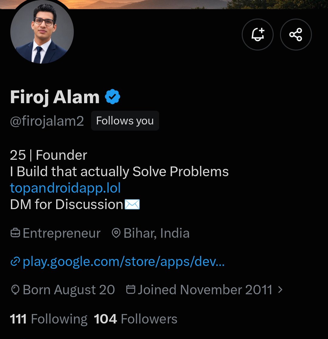firojalam2's tweet photo. today crossed 💯 followers.

this a little number but need a little celebration 🎉 

thank you so much guys for your support https://t.co/0gQe2EJ2IP