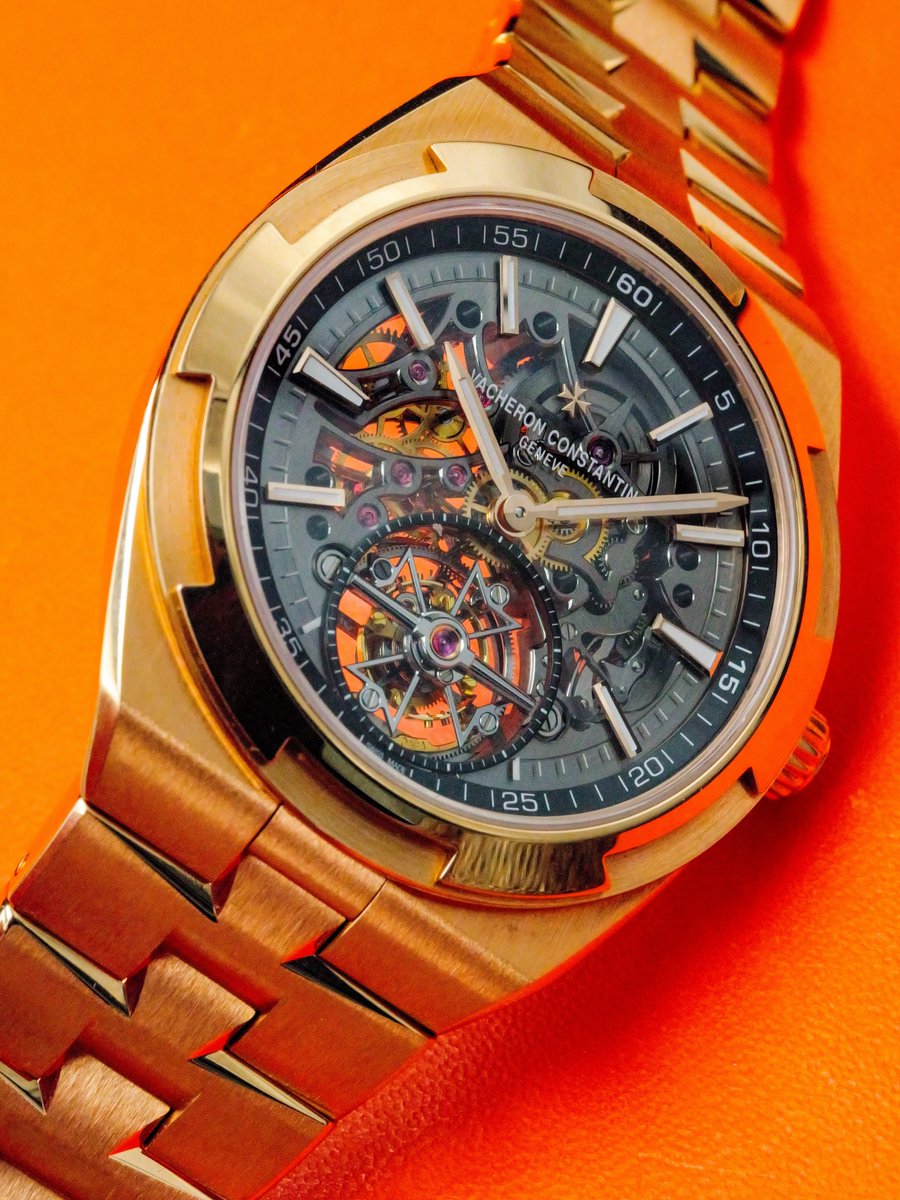 ManZonex's tweet photo. Vacheron Constantin Overseas Tourbillon Skeleton in pink gold. https://t.co/iyccpmC0tI