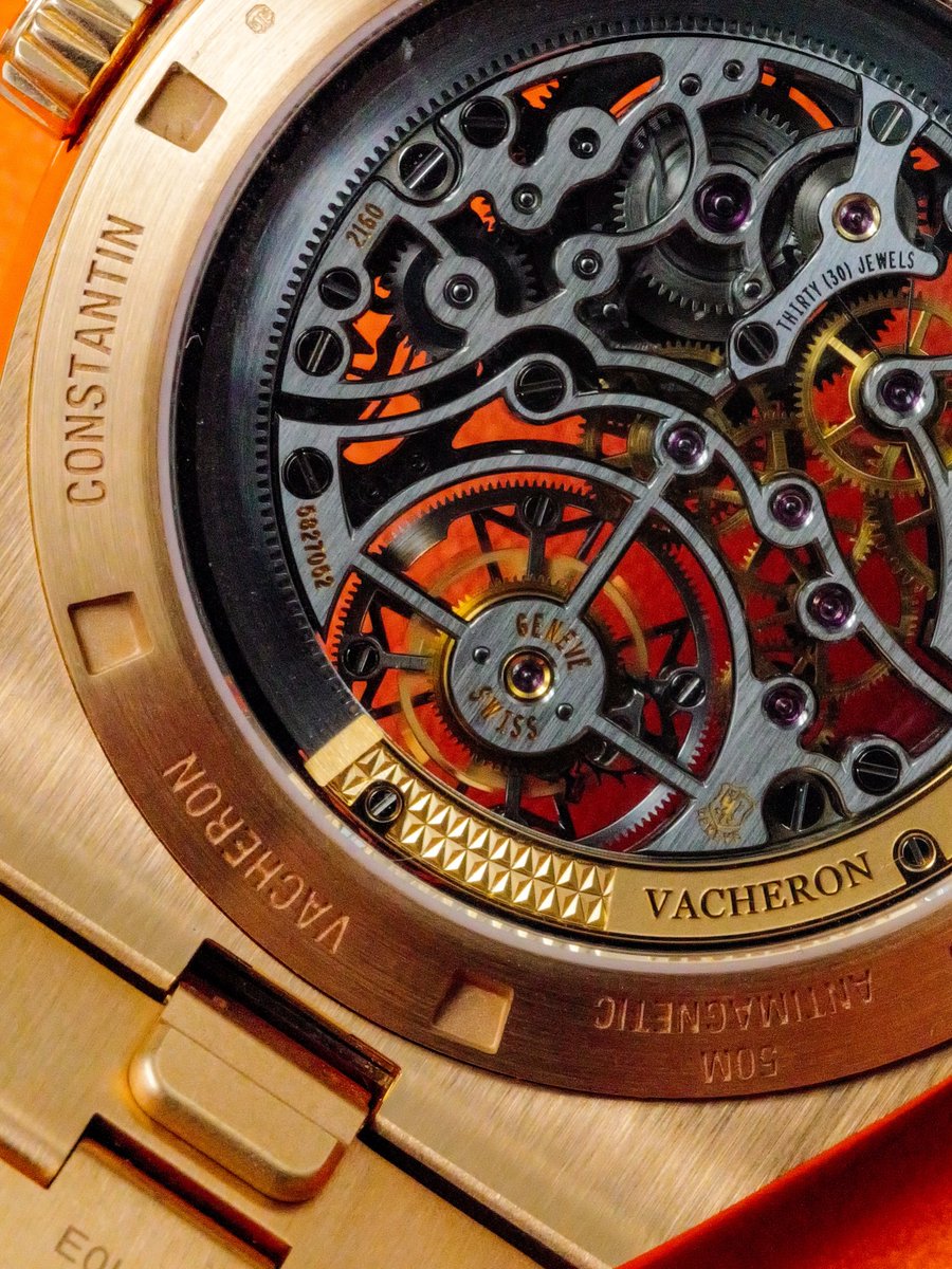 ManZonex's tweet photo. Vacheron Constantin Overseas Tourbillon Skeleton in pink gold. https://t.co/iyccpmC0tI