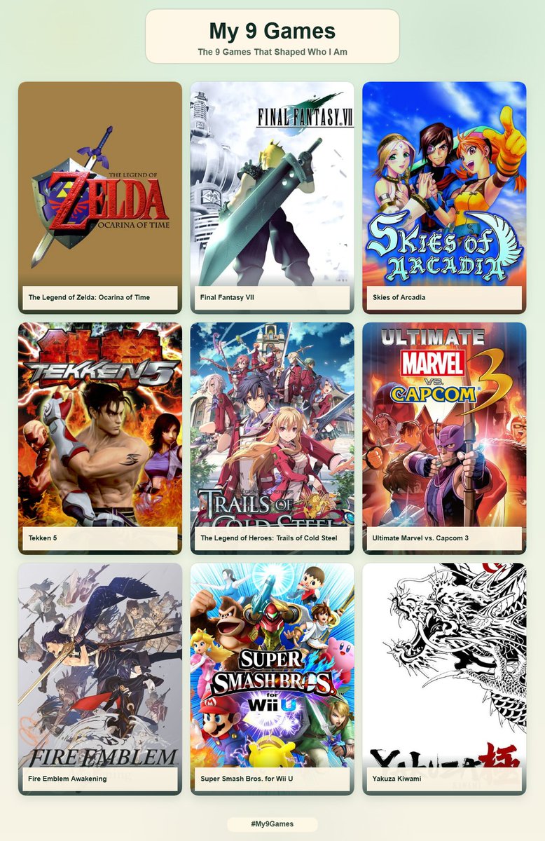 KiryuSSB's tweet photo. me antoje del trendslop, varios de estos no son mis favs de sus franquicias hoy en dia pero fueron juegos que me marcaron mi vida y alteraron mis gustos e intereses https://t.co/M4oYZEoZOa