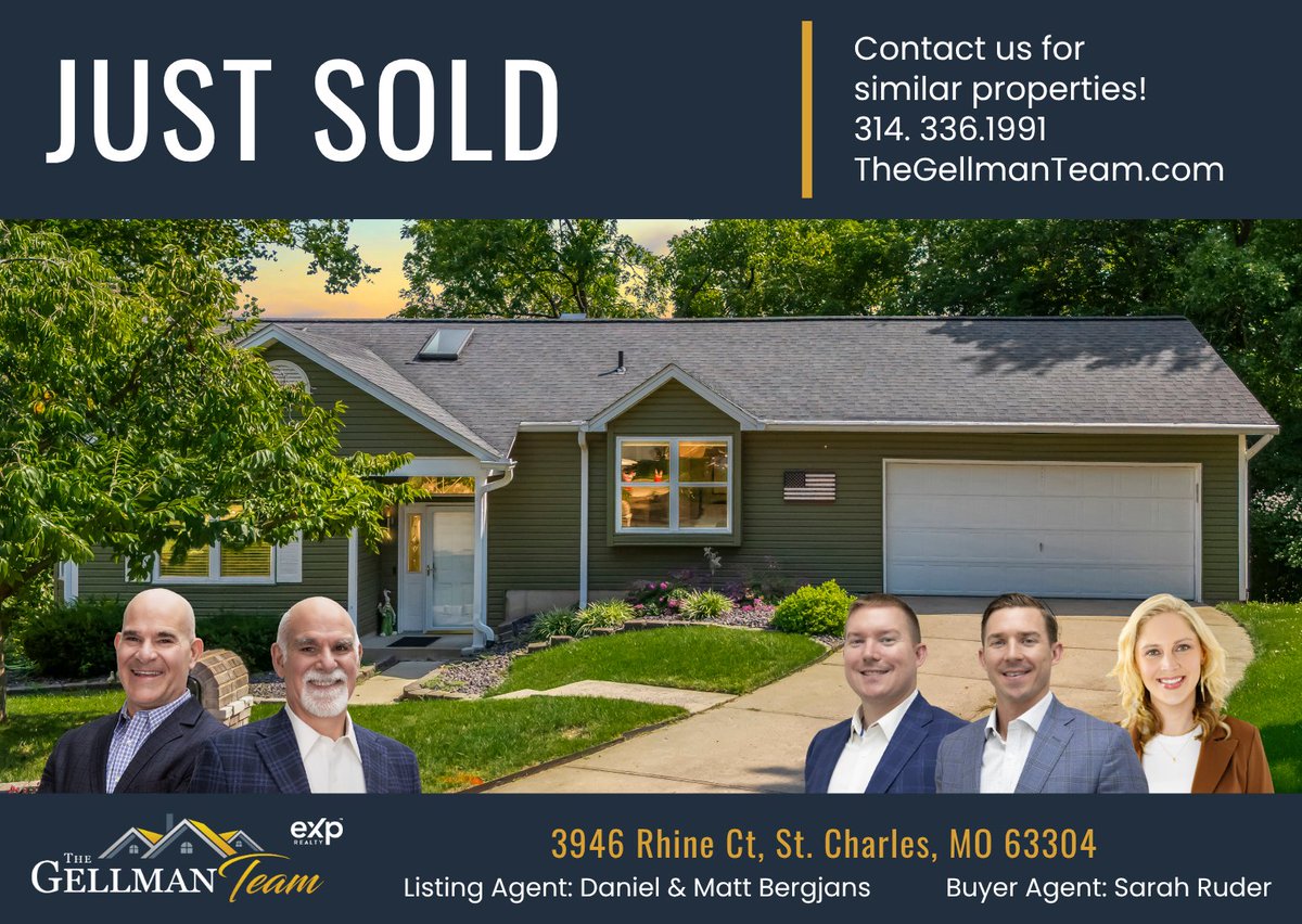 TheGellmanTeam's tweet photo. Another SOLD by The Gellman Team - 3946 Rhine Ct, St. Charles, MO 63304 #thegellmanteam #soldquick #StCharles #wesellhomes #justsold #realestate #stl #stlrealty #stlouisrealestate #missourirealestate https://t.co/fA1TypuRwA