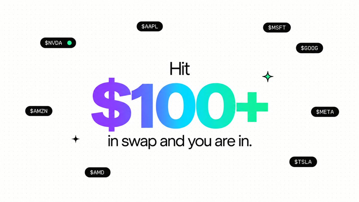 ReStockFun's tweet photo. Step 2: 
Hit $100+ in swaps and you’re in. Ez.
The wallet that signs it gets the volume reward.