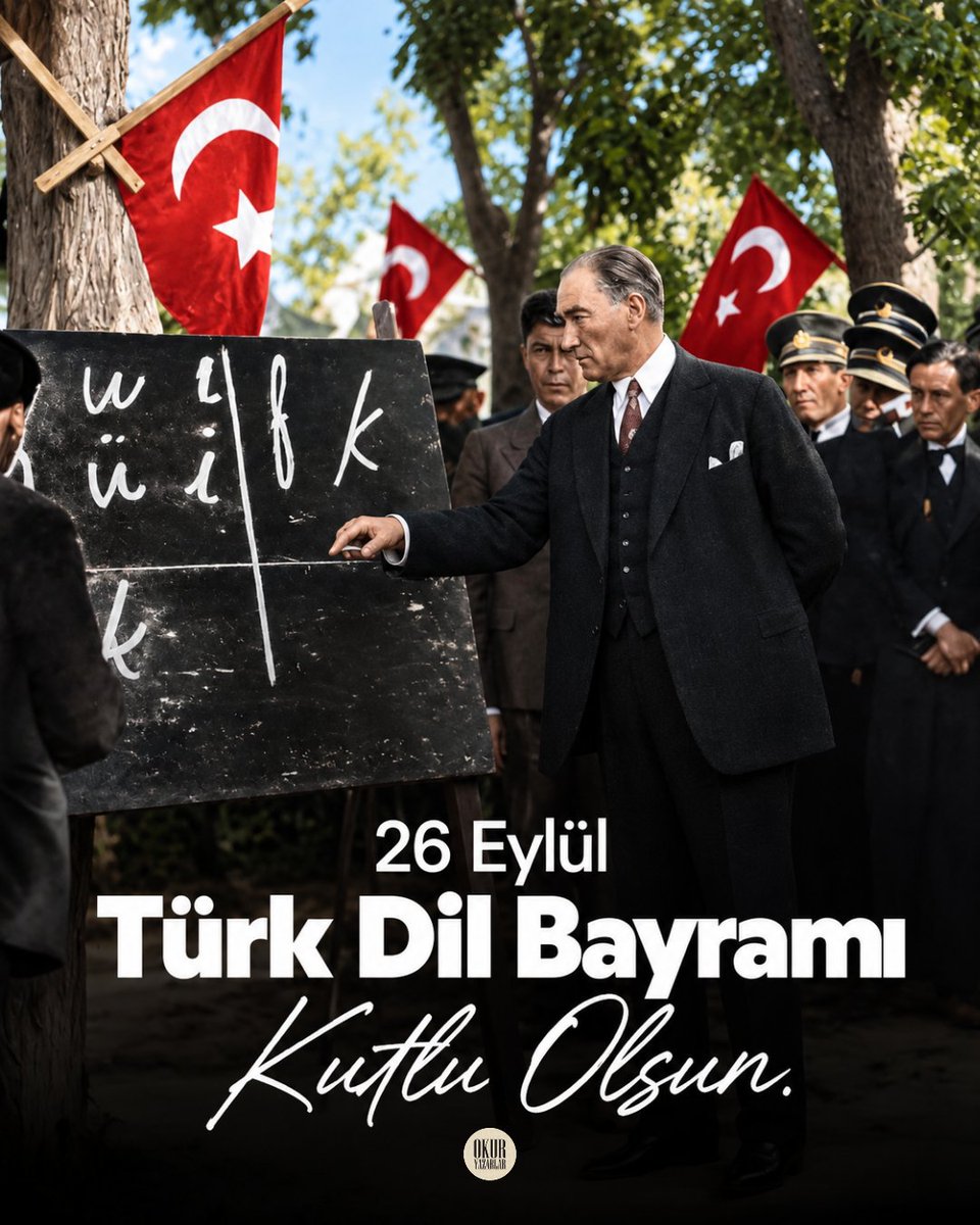 okuryazarlar's tweet photo. 26 Eylül Türk Dil Bayramı kutlu olsun! https://t.co/qNMYopKPT4