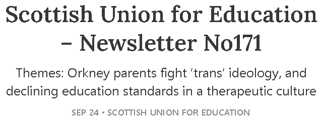 ScotUnionEd's tweet photo. Who decides what Scottish children should know?

This week in SUE: a neglected national inheritance, parents pushing back, and schools increasingly shaped by therapeutic culture.

What is education actually for?

https://t.co/q2gNiwnWcz

@acadofideas @ScotPAG @enlighten_scot https://t.co/HBGML740IP