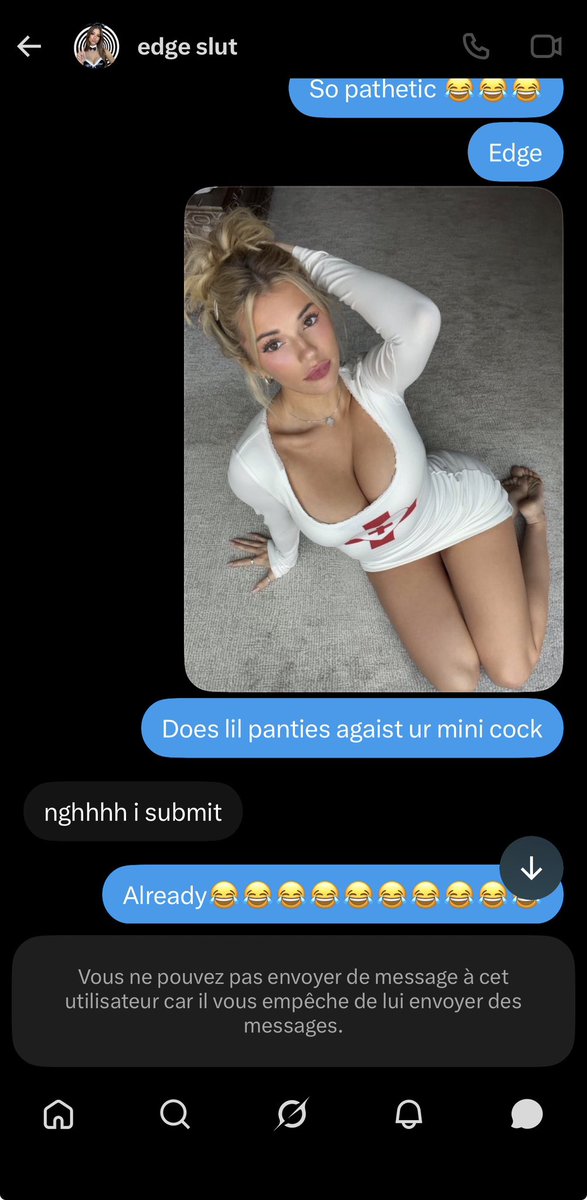 Goonerpro8001's tweet photo. @goonedout145 cant even admit how pathetic he is, he lost in less then 5 min got destroyed and ran away like a little beta, dont battle him he will waste ur time and run like a fucking scared beta

#wankchat #wankbattle #looser #cuck https://t.co/XHv8oLPejk