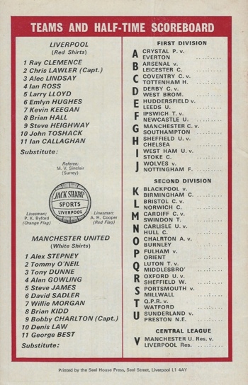SportsHistory26's tweet photo. On this day 55 years ago @ManUtd a d great rivals @LFC draw 2-2 in the First Division at Anfield
The Pool took a 2-goal lead inside the first 25 minutes but second half goals from the Lawman and Bobby Charlton salvaged a draw for the Manchester Reds
#SportingMemories #United #Liverpool #FirstDivision