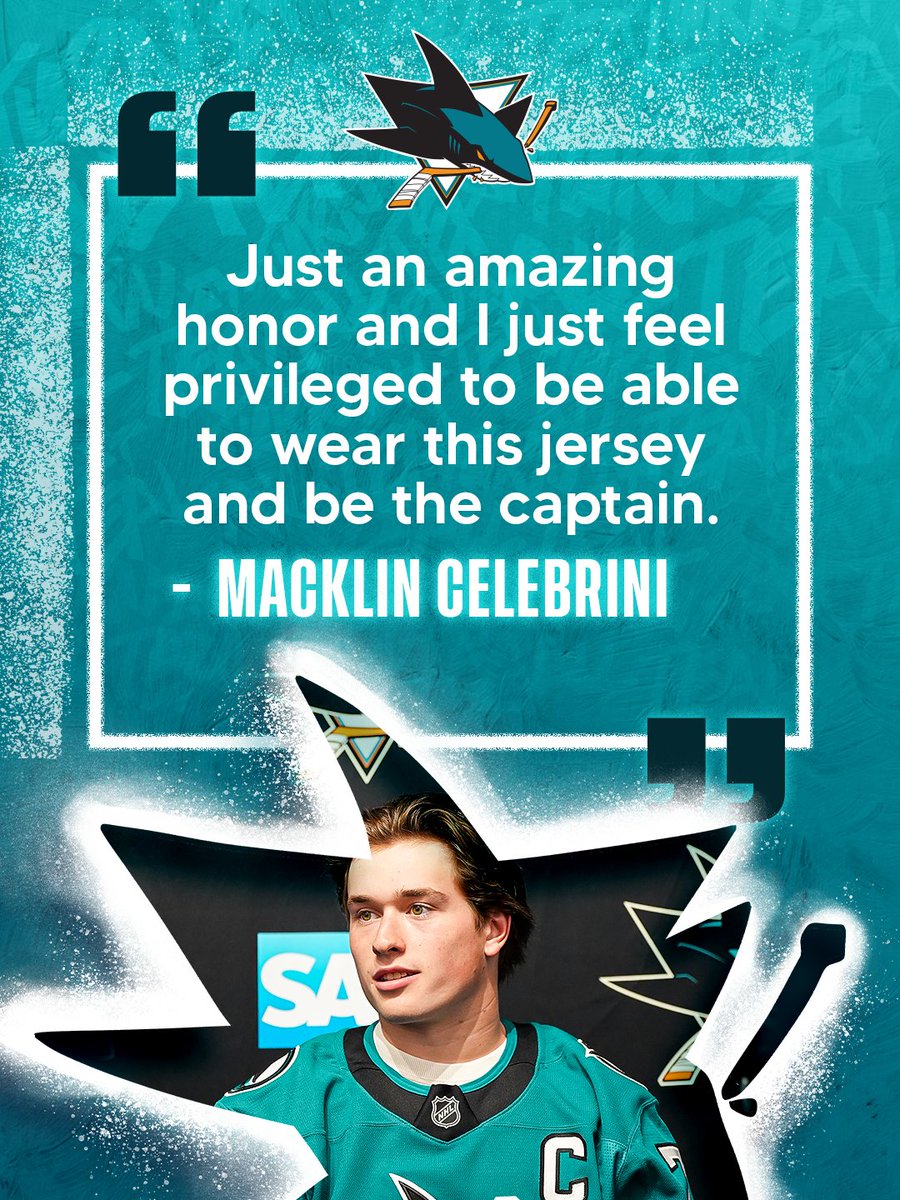 SanJoseSharks's tweet photo. A privilege to wear the Teal and the C. 🙌 https://t.co/5I72VZ6oto