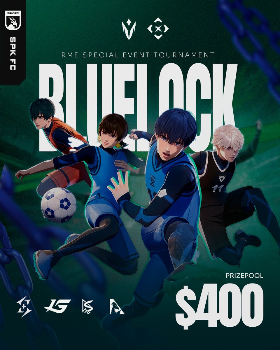 RematchEsports's tweet photo. BLUE LOCK SPECIAL EVENT 🔥

It’s time to put your ego to the test. 

Open qualifiers starting this September 30, 2026. Join the official RME Discord for all details (link in bio) @playrematch 

#bluelock #rematch #sloclap https://t.co/tplD5qSRBr