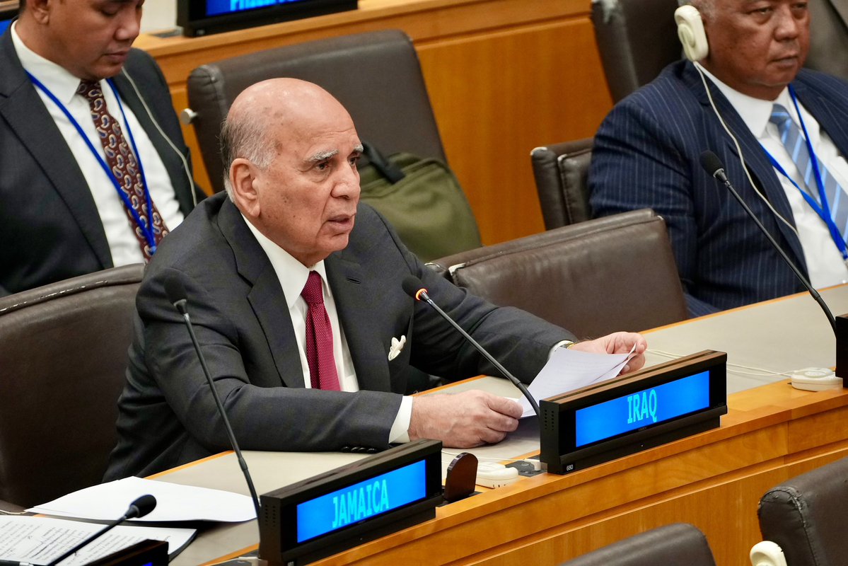 Iraqimofa's tweet photo. وزير الخارجية يدعو من الاجتماع الوزاري لمجموعة الـ77 والصين إلى تعزيز التعددية والشراكة العالمية من أجل التنمية – وزارة الخارجية العراقية https://t.co/8ycsejuwsf https://t.co/ACTOh8FWFf