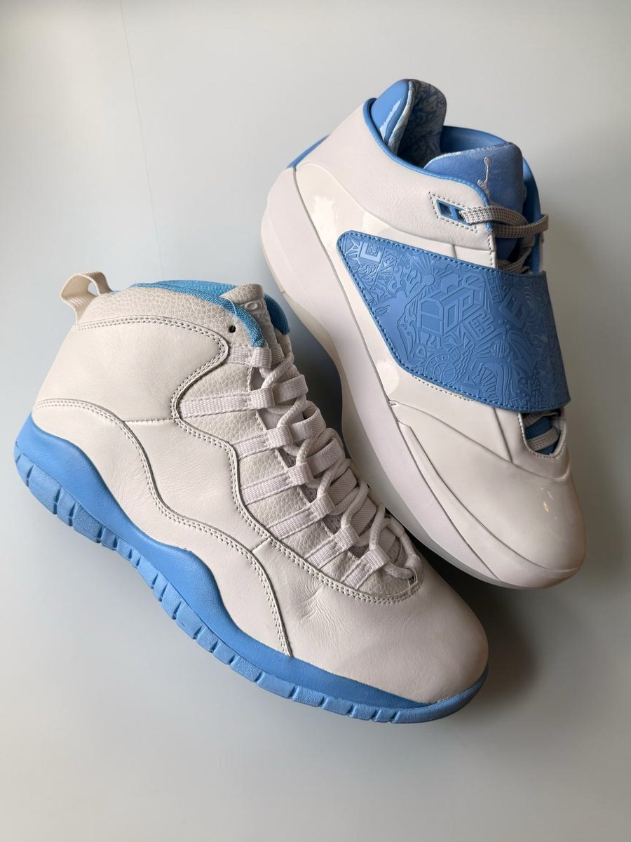 SoleRetriever's tweet photo. RARE AIR: Air Jordan 10 &amp; Air Jordan 4020 “UNC” PEs 👣 🩵

📷 @solesupreme https://t.co/ftHIyuO5Ht