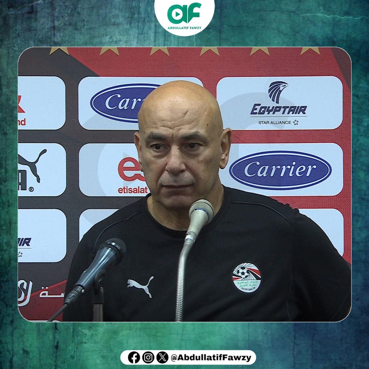 abdullatiffawzy's tweet photo. حسام حسن المدير الفني لمنتخب مصر في المؤتمر الصحفي بعد مباراة أنجولا 🎙️

- راضي عن أداء المنتخب النهارده رغم التعادل، وجميع اللاعبين قدموا اللي عليهم وحاولوا الظهور بشكل جيد

- أنا المدير الفني لمنتخب مصر ومسؤول عن التغييرات خلال المباراة

- خروج محمد صلاح؟ وجهة نظر فنية اللاعب مش مصاب وأنا المسؤول عن التغيير

- أداء منتخب مصر ضد أنجولا أحسن بكتير من أداء الفرق في مباريات الدوري المصري 

- عندنا مباراة صعبة قدام جنوب السودان يوم الثلاثاء وهنحاول نجهز فيها كويس ونكسب الماتشات الجايه

صحفي 🎙️

— الجمهور يطلب توضيح لتصريحاتك بشأن محمد الشناوي

 حسام حسن 🎙️

• لا تعليق
