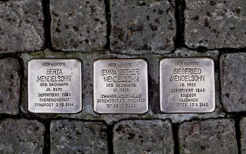 trishaposner's tweet photo. A German town council in Heidenau just held a secret ballot to ban new Stolpersteine — the small brass plaques that name the Jews dragged from those exact doorsteps and murdered.
They don’t want anyone stumbling over the names in the street. They’d rather hide the dead in a cemetery.

Israel’s ambassador says he is “ashamed.”
In the middle of the Gaza frenzy, this is how Holocaust memory is quietly erased — with a vote no one has to own. Disgraceful.