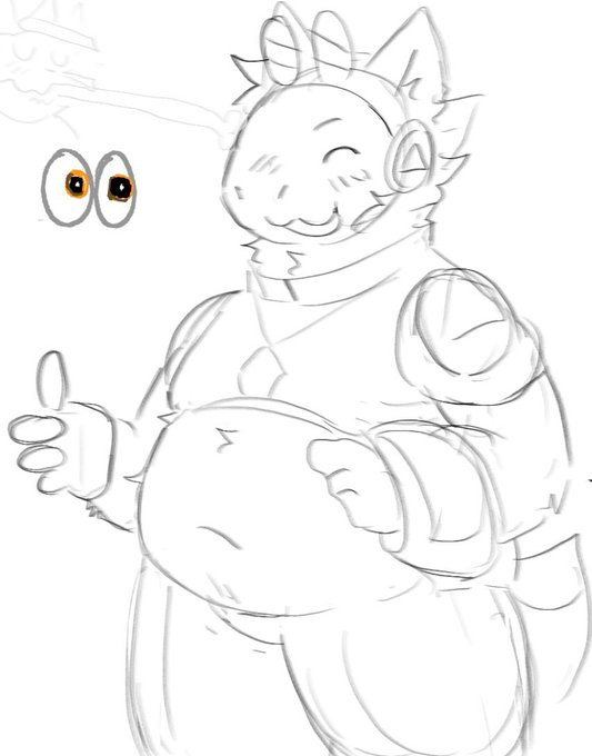 Te0ma_'s tweet photo. magma doodle (ft. my beautiful protogen son) https://t.co/UODr3YvxIi