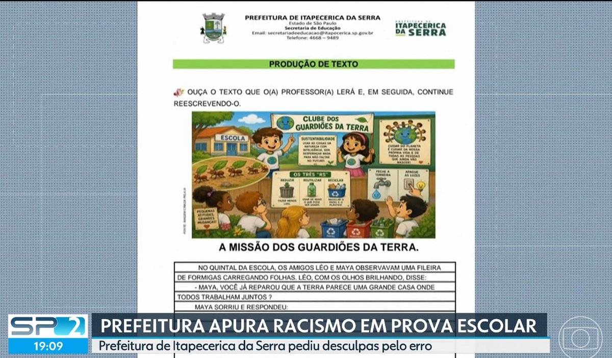 GuhDrawsz's tweet photo. Passando agora no jornal, também quem aprova coisas feito por IA pelamor, prefeitura tá sem verba? #SP2 #SPTV2 #SPTV https://t.co/jIYE9W76mx