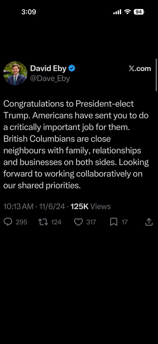 DianneWatts4BC's tweet photo. David Eby - Pro Trump!! Who would have thought!! lol 😂 https://t.co/UXBOY6V1Hq