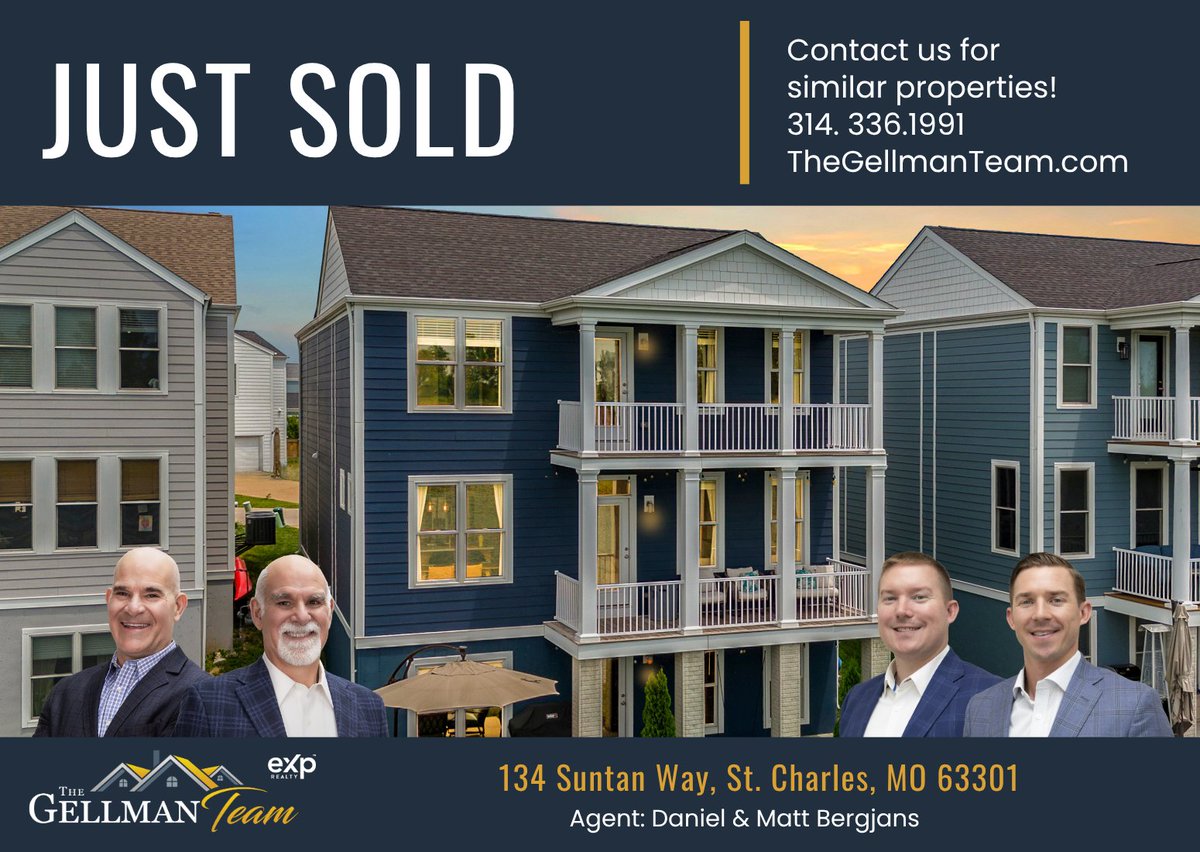 TheGellmanTeam's tweet photo. Another SOLD by The Gellman Team - 134 Suntan Way, St. Charles, MO 63301 #thegellmanteam #soldquick #StCharles #wesellhomes #justsold #realestate #stl #stlrealty #stlouisrealestate #missourirealestate https://t.co/42AaLjLJSb