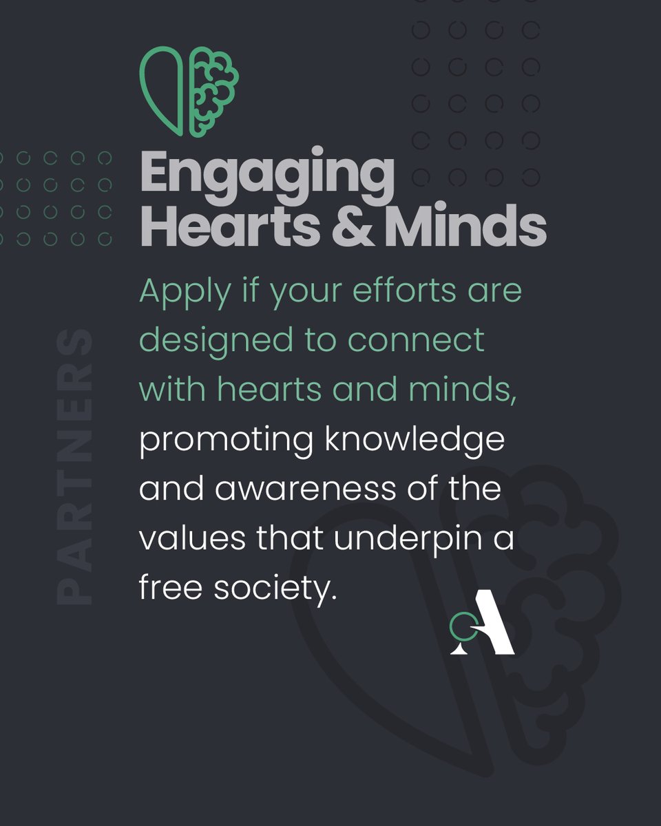 AtlasNetwork's tweet photo. 🚨 Final call: October 1 is the deadline for this grant cycle.

Our partners are working every day to expand freedom in their communities. They know which barriers need to come down, whose voices need to be heard, and what their organizations need to make lasting progress. We’re proud to support that work.

If you have a priority project ready to move forward, explore the opportunity that best fits your goals:

🔹 Public Policy Advocacy: Pursue meaningful change through policy reform.
🔹 Engaging Hearts & Minds: Reach people with the ideas and values of a free society.
🔹 Organizational Capacity: Build the strength and infrastructure your organization needs to grow.

Partners may submit up to two applications per cycle. Organizational Capacity is also open to non-partners who have been invited to apply after submitting a letter of interest.

Review the requirements and apply by October 1. If you have questions, reach out to your regional grants support representative.

Learn more and apply: https://t.co/kLUgctQ32Q