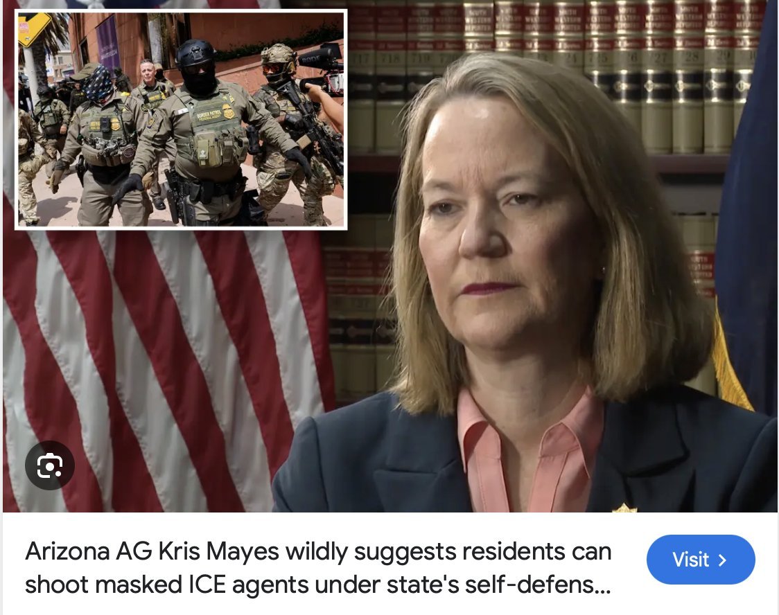 VeteransforAz's tweet photo. Telling Arizonans they can shoot ICE agents is pretty damn counteractive to fighting transnational Drug cartels https://t.co/ajeZ9dY4Br