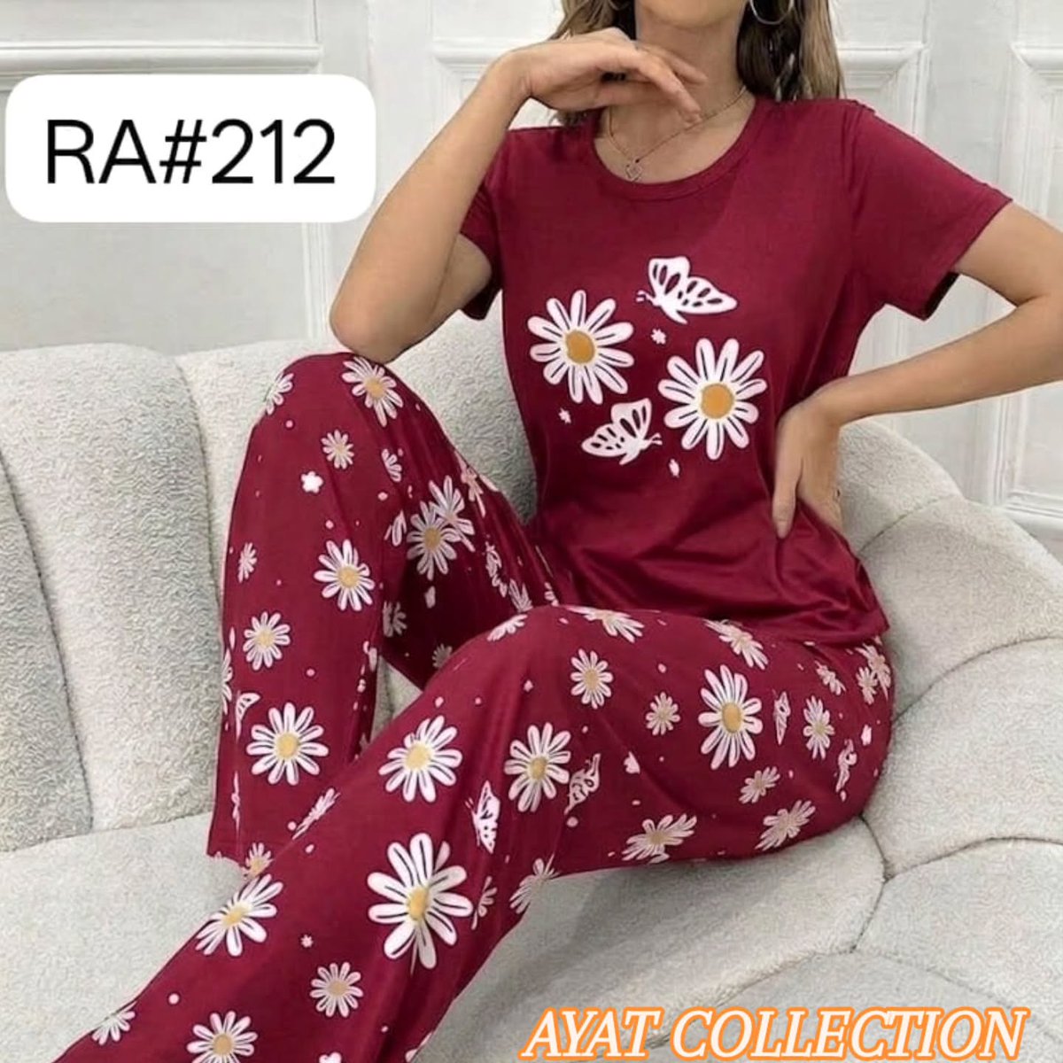 Tyler_Rei's tweet photo. AYAT COLLECTION New Arrivals: Soft, breathable cotton jersey 2-piece loungewear set. Perfect for home, sleep and chill days. Sizes M, L, XL. Price: 1549/- with DC. https://t.co/tbEweFOZiL