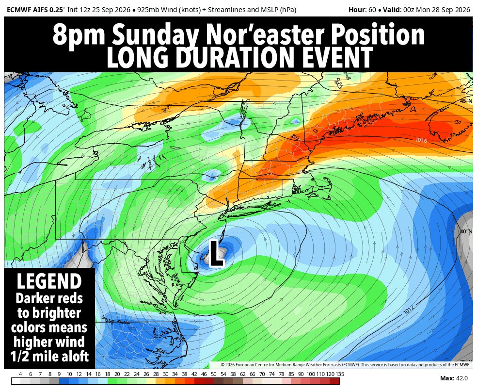 DHTheWeatherNut's tweet photo. The big story for our early-season Nor'easter is that it's a long duration, 3-day storm event... the peak of which (for the greater WMass region) pushes in Saturday night into Sunday afternoon with peak wind gusts of 35-55mph on Sunday morning with periods of rainfall... wild... https://t.co/bSDEabim51