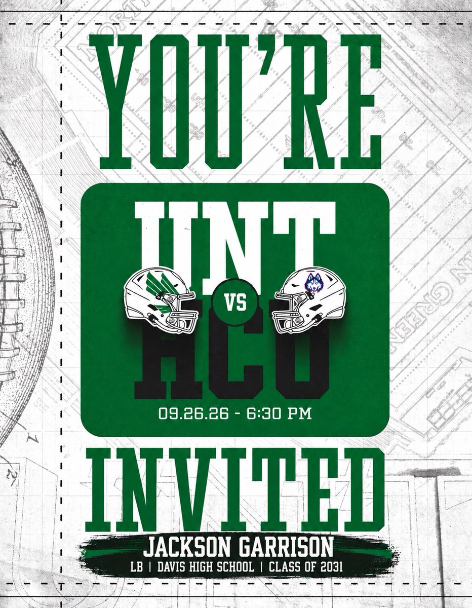 Jackson97965148's tweet photo. Thanks for the invite Coach. Excited to get to Denton to experience the Mean Green!#GoMeanGreen https://t.co/gJFkyGOhuk