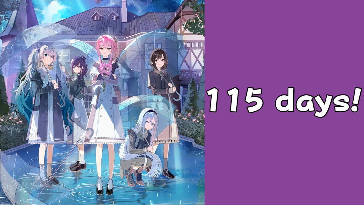 countdown_prsk's tweet photo. 10 days until Vivid BAD SQUAD’s thirteenth single!
24 days until Nightcord at 25:00’s thirteenth single!
101 days until MORE MORE JUMP’s fourteenth single!
115 days until Nightcord at 25:00’s fourteenth single! https://t.co/LLjp7vVaWw