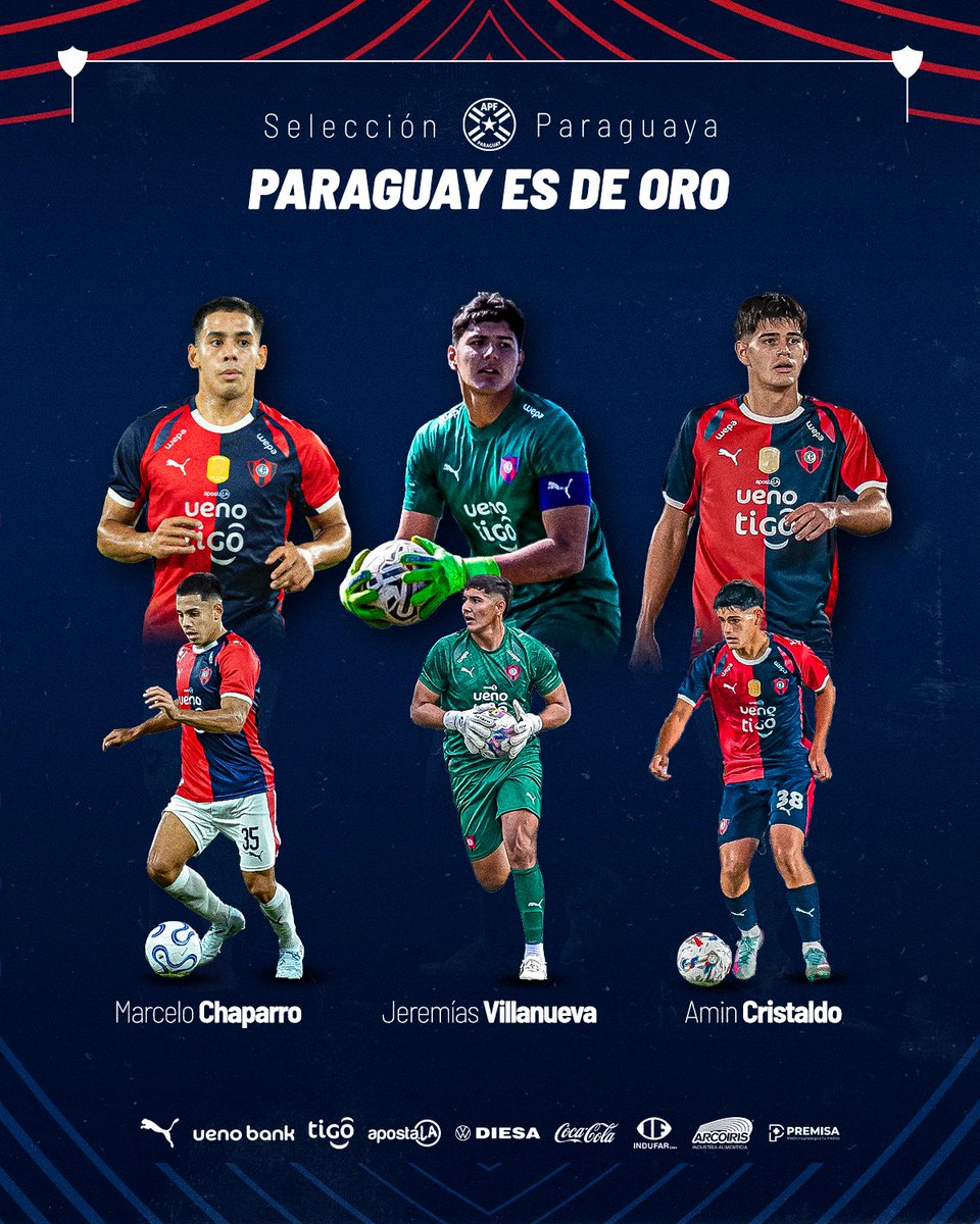 CanteraCCP's tweet photo. ¡𝐁𝐢𝐜𝐚𝐦𝐩𝐞𝐨𝐧𝐞𝐬 𝐒𝐮𝐫𝐚𝐦𝐞𝐫𝐢𝐜𝐚𝐧𝐨𝐬! 🥇

Felicitamos a nuestros canteranos Marcelo Chaparro, Jeremías Villanueva y Amín Cristaldo por la obtención de la medalla de oro con la @Albirroja en los Juegos Suramericanos Santa Fe 2026 🇵🇾🔵🔴

#LaMejorCanteraDelPaís💎 https://t.co/woXs4Jkank