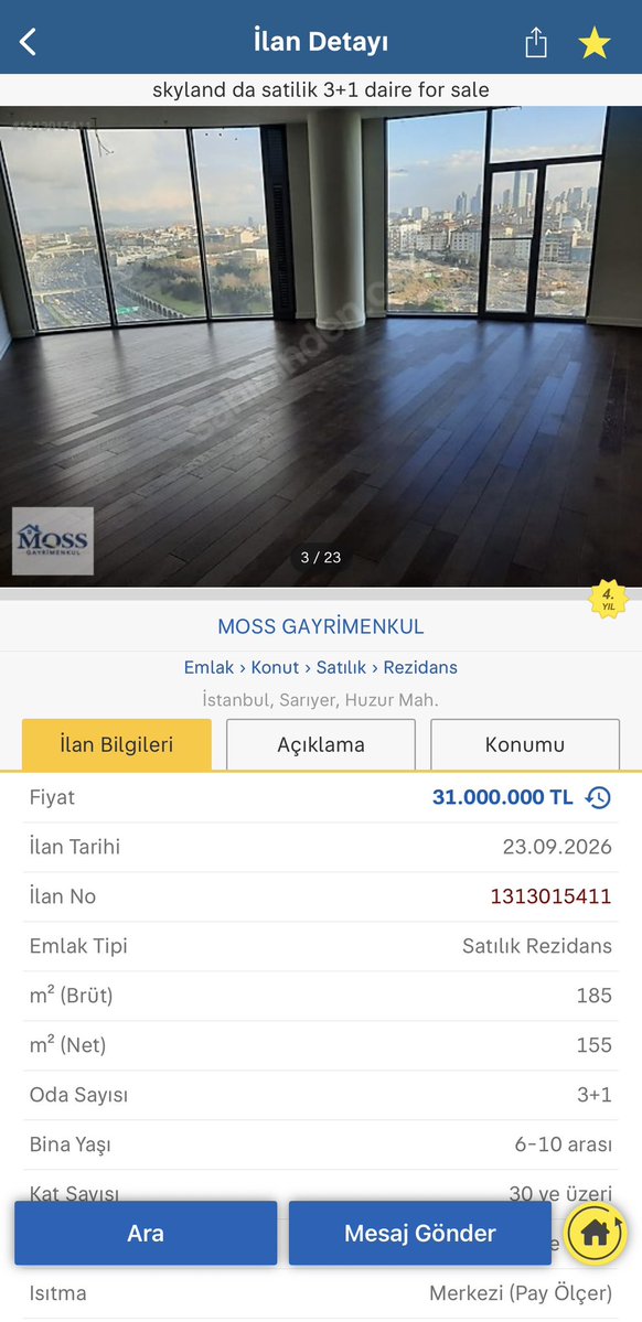 mollaoglu7's tweet photo. Aynı ev 3 farklı emlakçı 3 farklı fiyat. Bu nasıl mümkün oluyor?

1 - 40.900.000 TL
2 - 31.000.000 TL
3 - 29.500.000 TL

#emlakçı #ticaretbakanlığı #evfiyatları #skyland 
@ticaret https://t.co/PXEujDMQGy