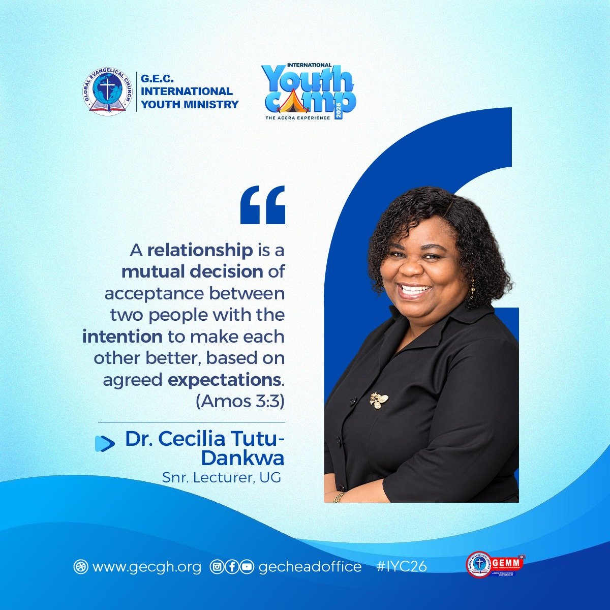 gecheadoffice1's tweet photo. Short for X:
"Faith is God said it and I believe it, even without evidence."
β Dr. Cecilia Tutu-Dankwa
Faith believes the Word without proof! π
#IYC26 #TheAccraExperience #GEC https://t.co/diwTZgqQ57