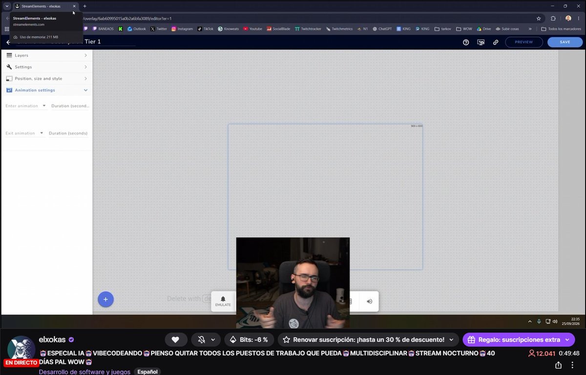 MisrraVT's tweet photo. El xokas se vibecodea unas alertas del stream en directo, la ia le borra las antiguas, le sale regular, y para rematar esta prompteando del culo usando Astra para que le salga 400 euros unas alertas que un artista le cobraba por 20 o hasta menos.

Jodido Cine. https://t.co/Tp2aBfmgxI