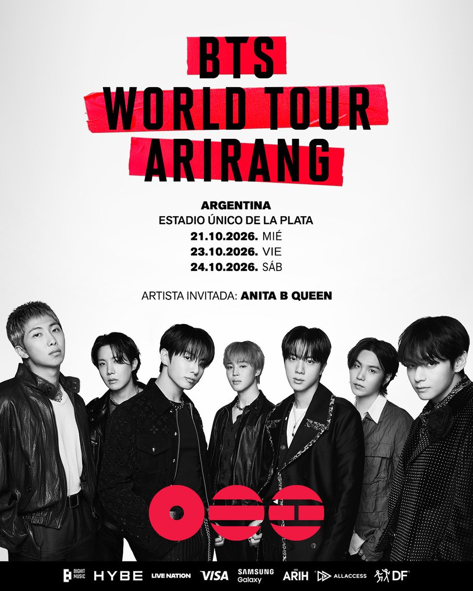 dfallaccess's tweet photo. Argentina, prepárense. Anita B Queen será la artista local invitada encargada de abrir las tres noches de BTS WORLD TOUR ‘ARIRANG’ EN BUENOS AIRES.

¡Nos vemos en el Estadio Único de La Plata el 21, 23 y 24 de octubre! https://t.co/D1t5EOdku4
