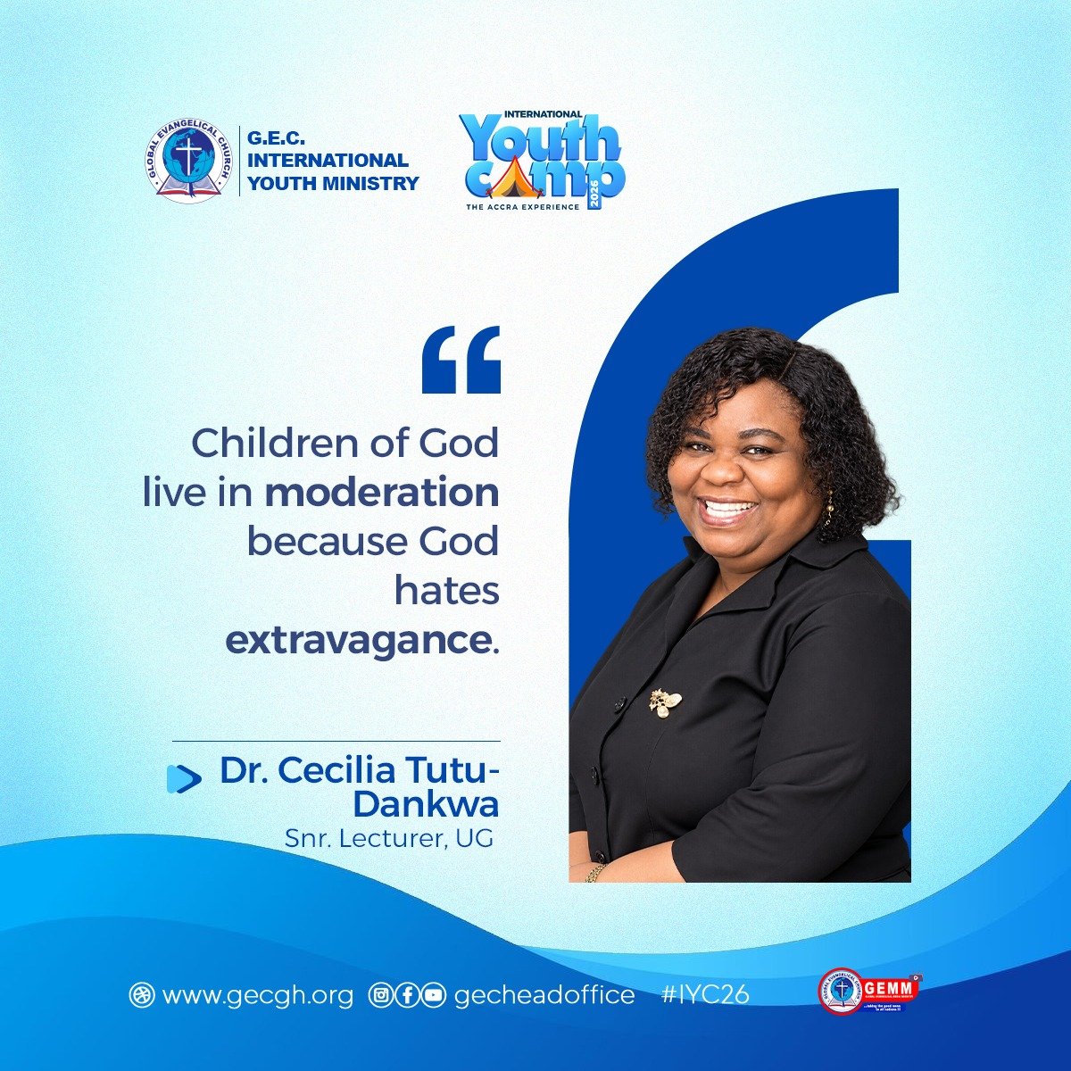 gecheadoffice1's tweet photo. Short for X:
"Faith is God said it and I believe it, even without evidence."
β Dr. Cecilia Tutu-Dankwa
Faith believes the Word without proof! π
#IYC26 #TheAccraExperience #GEC https://t.co/diwTZgqQ57