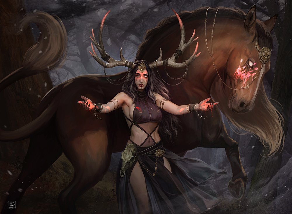 clayscence's tweet photo. The Antlered Witch

Made for my illustration mentorship to show my process, from thumbnails and sketches to 3D, photo ref and painting.

It was such a fun experience, and I’m so proud of all my students and what they achieved! It was also really nice to make a personal piece! ✨ https://t.co/TtHSTrFZhO