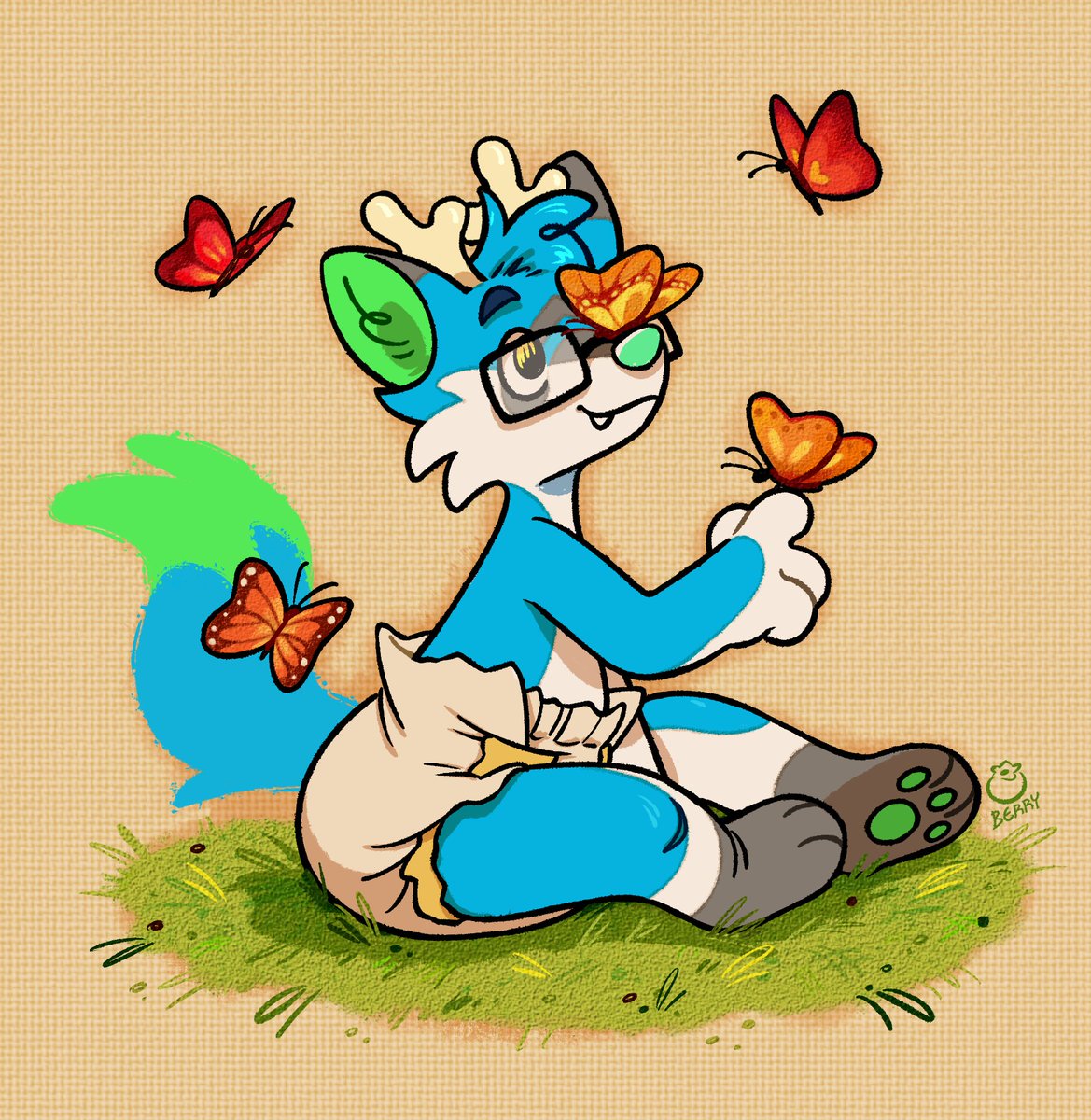 BerrySweetCow's tweet photo. Just one beautiful creature admiring another beautiful creature ✨🦋

For Neo! 💖 https://t.co/jwU6Hy78wt