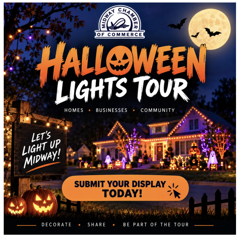 SWChicagoPost's tweet photo. The Midway Chamber of Commerce launches its first-ever Halloween Lights Tour. The Southwest Chicago Post has details at this link: https://t.co/lZzdUviab7 https://t.co/ebgHsOBshz