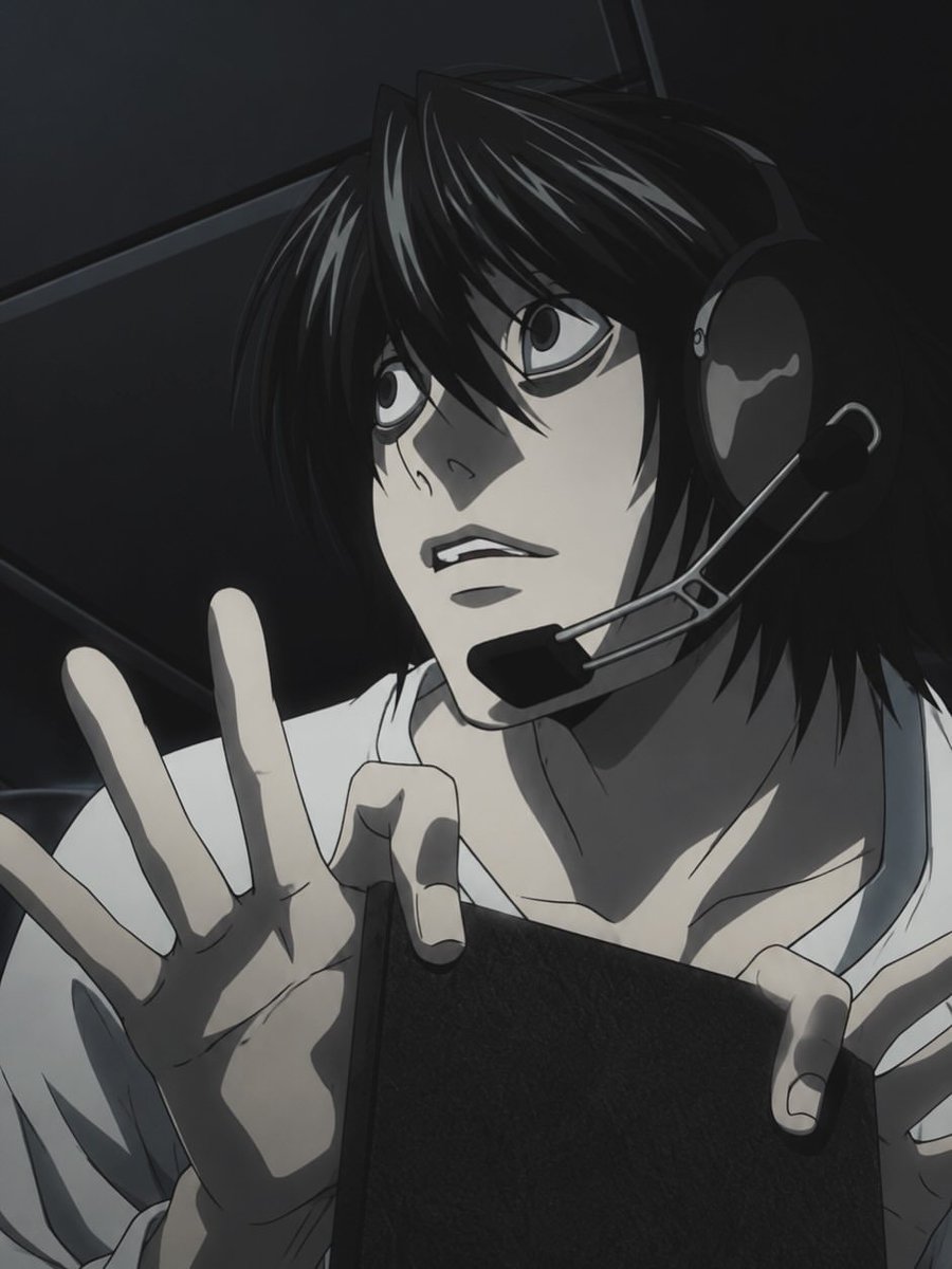 AnimexTwts's tweet photo. When L saw a Shinigami for the first time https://t.co/bUQTQfhaI6