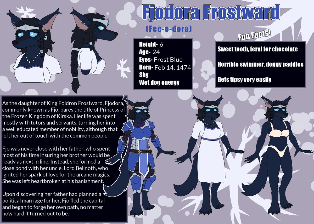 KaiserPArt's tweet photo. I started making these character cards recently, They're supposed to be used for art references but also as little introductions for the character. Decided to do these two first https://t.co/LbIA6obZ3d