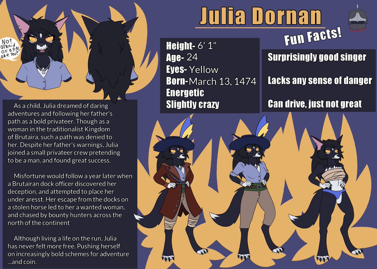 KaiserPArt's tweet photo. I started making these character cards recently, They're supposed to be used for art references but also as little introductions for the character. Decided to do these two first https://t.co/LbIA6obZ3d