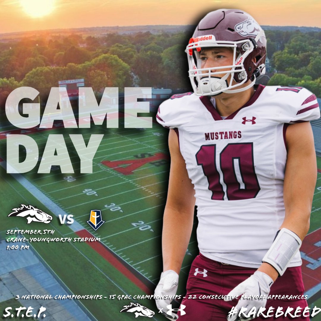 MsideFootball's tweet photo. MUSTANG NATION! It's GAMEDAY in Yankton, SD. 
🆚 Mount Marty 
⏰ 1:00 PM
📍Yankton, SD
🏟️ Crane Youngworth Stadium
📺 https://t.co/lZh2kvXtIt https://t.co/OdAXH3TUZz