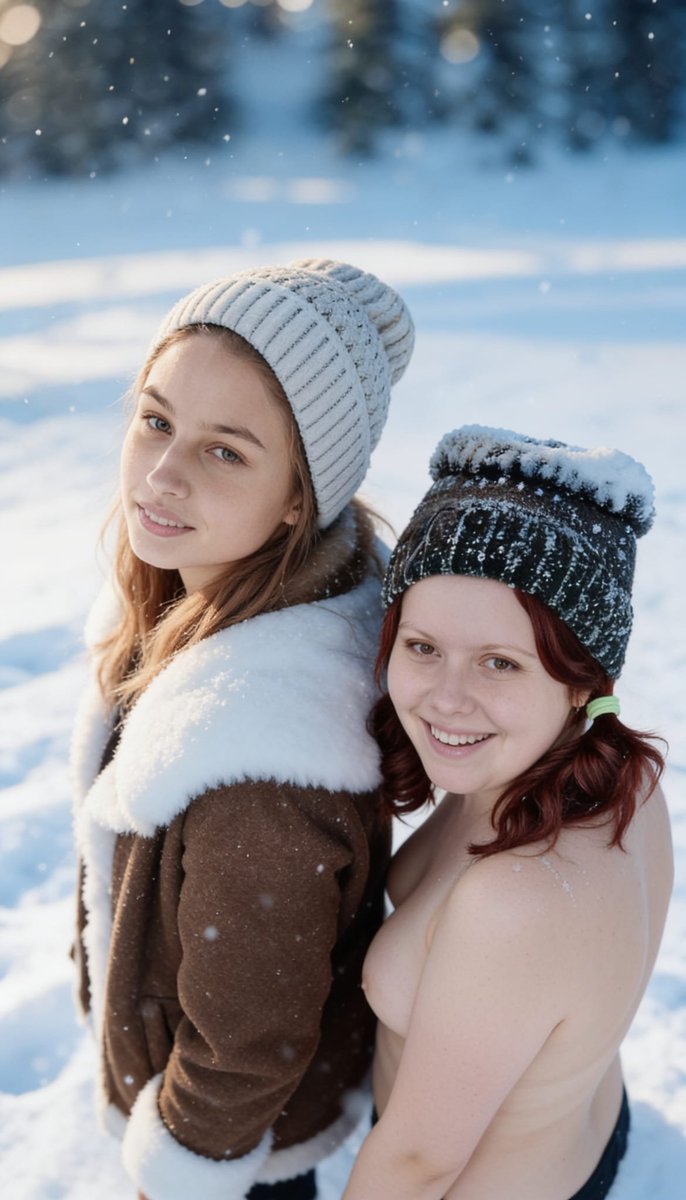 Lizzy1262629's tweet photo. Me and Veronique in the snow. I’m wrapped in the blanket, she’s in the shearling coat. Pine trees, falling snow.
Part 3
#MeAndVeronique #SnowShoot #WinterForest #BlanketWrap #ShearlingCoat #SoftLook #WinterVibes https://t.co/kvC3hAZKey