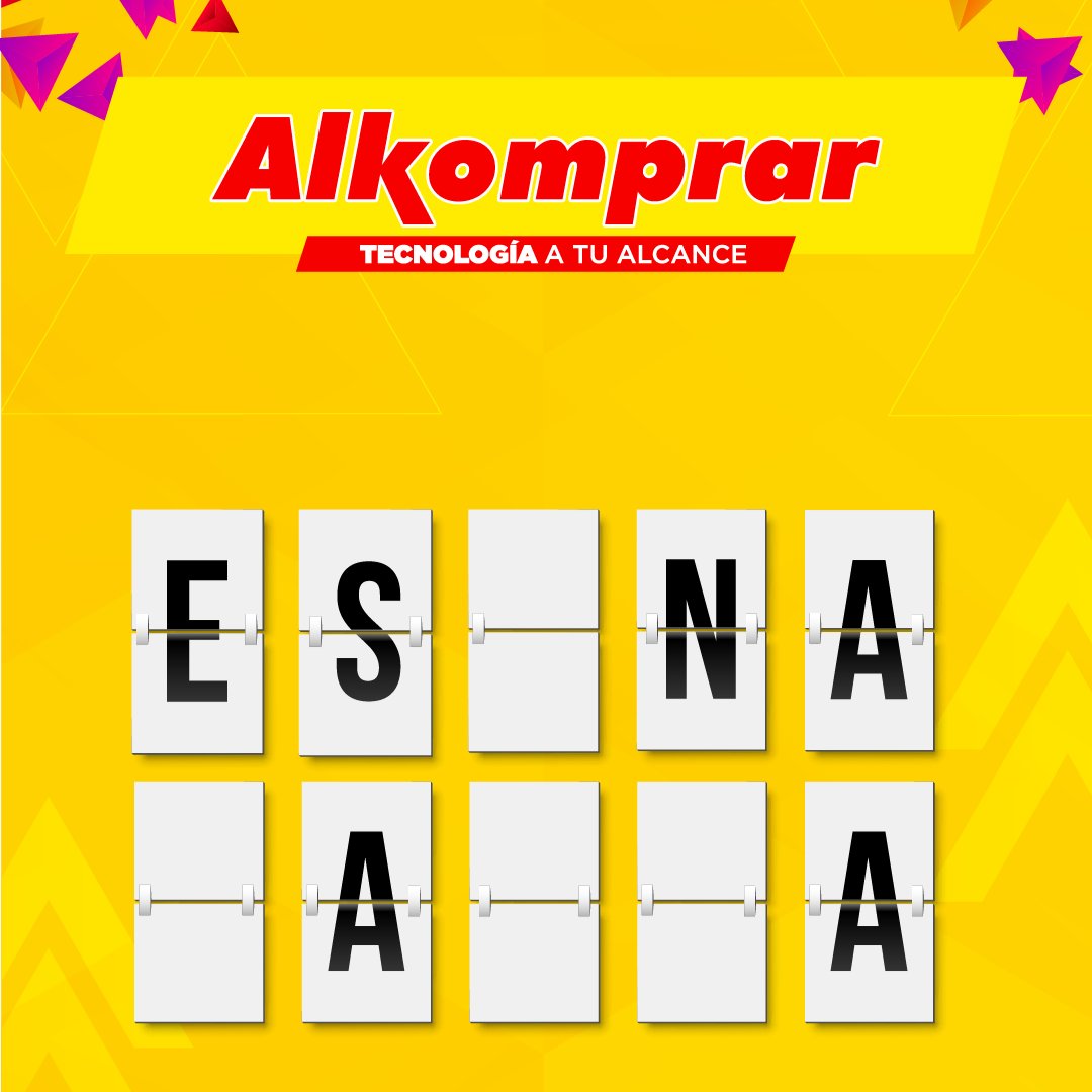 Alkomprar's tweet photo. Juguemos ahorcadito y descubramos lo que viene 🧐 y algo nos dice que vas a querer correr a Alkomprar 🔥

¿Ya sabes cuál es la frase? 👇 https://t.co/VwcciJDaeN