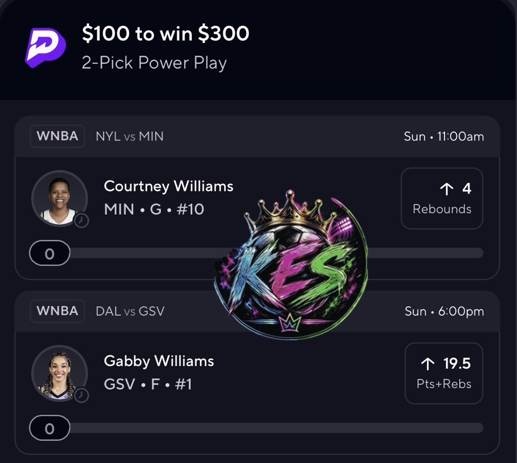KirbyEatsSlips's tweet photo. X3 WNBA #WNBA #PrizePicks #Gambling𝕏 https://t.co/hGd8bM7I0K