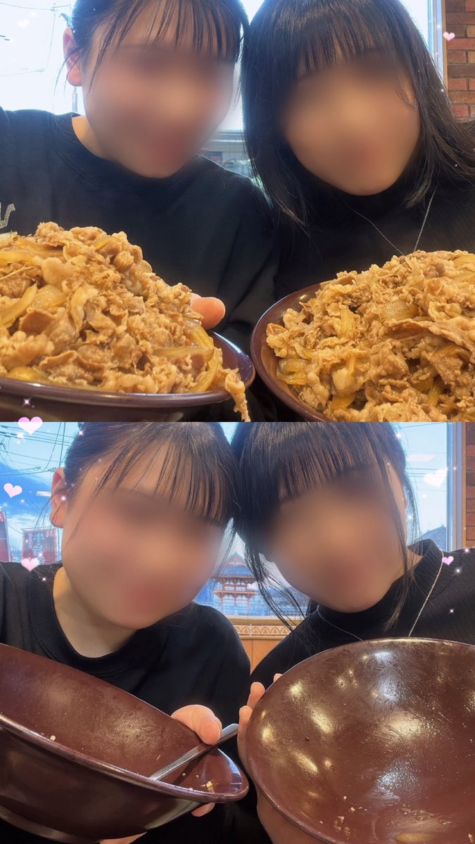 milky___veil's tweet photo. 友達とやったキング牛丼チャレンジ⚐⚑⸃⸃
またやりたいな〜 https://t.co/BZGm5Y6R4f