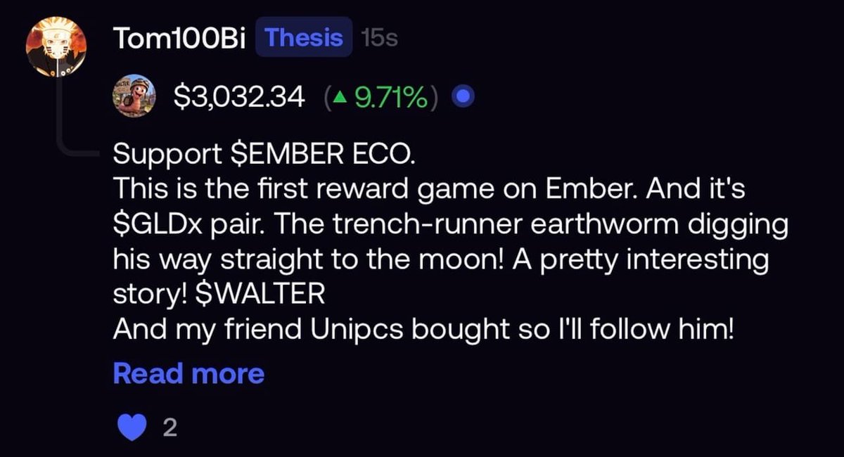 scinalyst's tweet photo. $WALTER is still ridiculously early. 🪱

Sitting around a tiny market cap while the narrative is starting to spread.

@Tom100Bi is talking about it.
Unipcs is in.
The chart just went through a serious shakeout and is holding the area.

And here's the part I'm watching:

Once $EMBER starts picking up momentum, the attention can spill into the ecosystem around it.

If $WALTER catches that wave, the road from here to $10M could move very quickly.

No guarantees in this market but at this valuation, the asymmetry is what has my attention.

The worm is digging. 🪱

$WALTER 

Higher