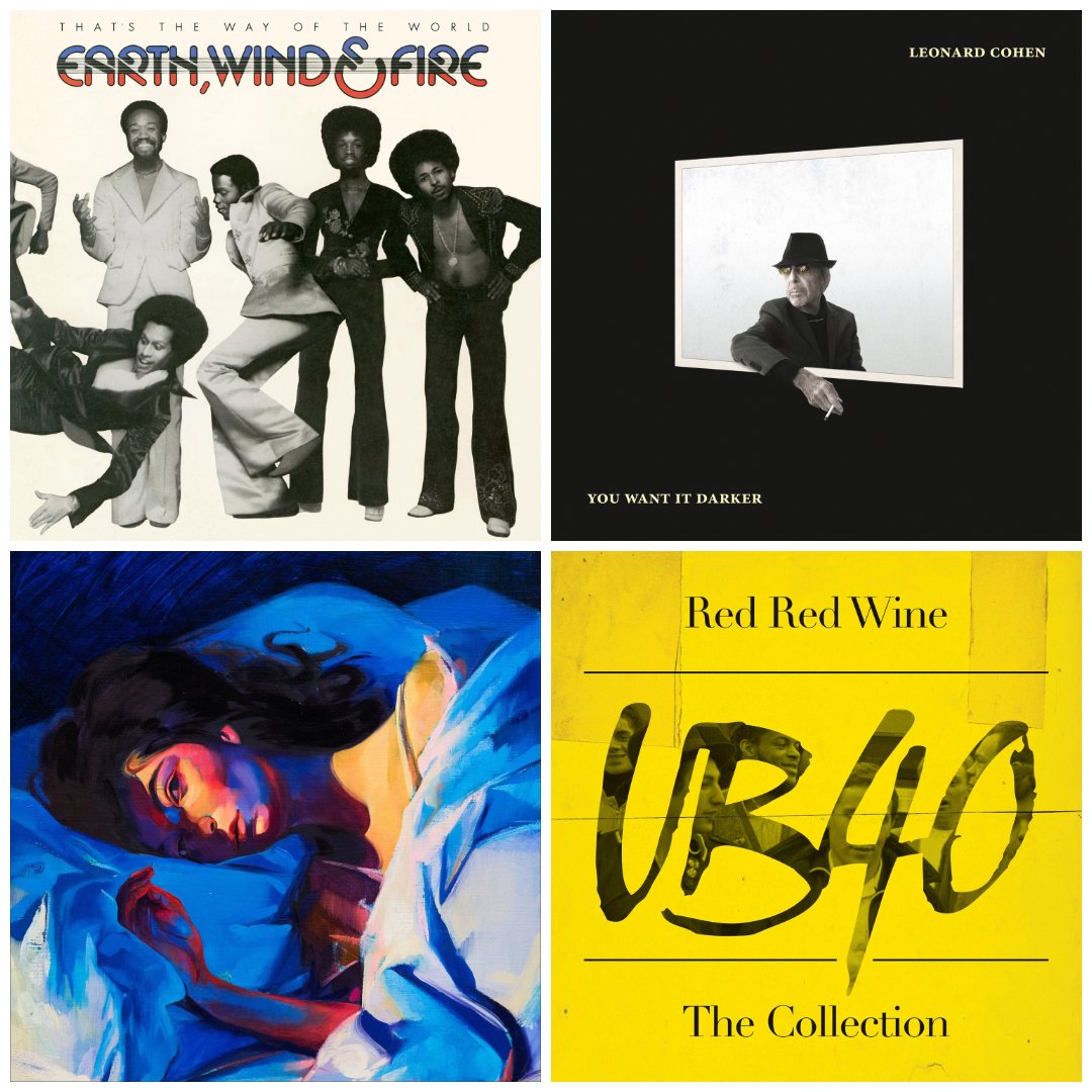 vinyldealuk's tweet photo. Earth Wind &amp; Fire - That's The Way Of The World £21.15 https://t.co/ADAuEk06vd

#LeonardCohen - You Want It Darker £18.25 https://t.co/DOWpkjhtyw

#Lorde - Melodrama £19.71 https://t.co/uAKgYUnTbs

#UB40 - Red, Red Wine: The Collection £18.99 https://t.co/vFuFzGEOVf

#ad https://t.co/3UGVq5R5Cy