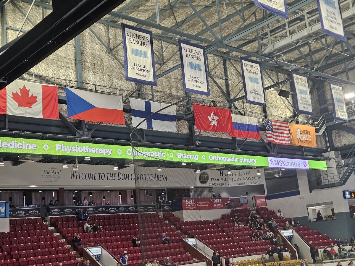 ccgzowski's tweet photo. Line of flags at the Aud is very full. https://t.co/5Bxof3svrn