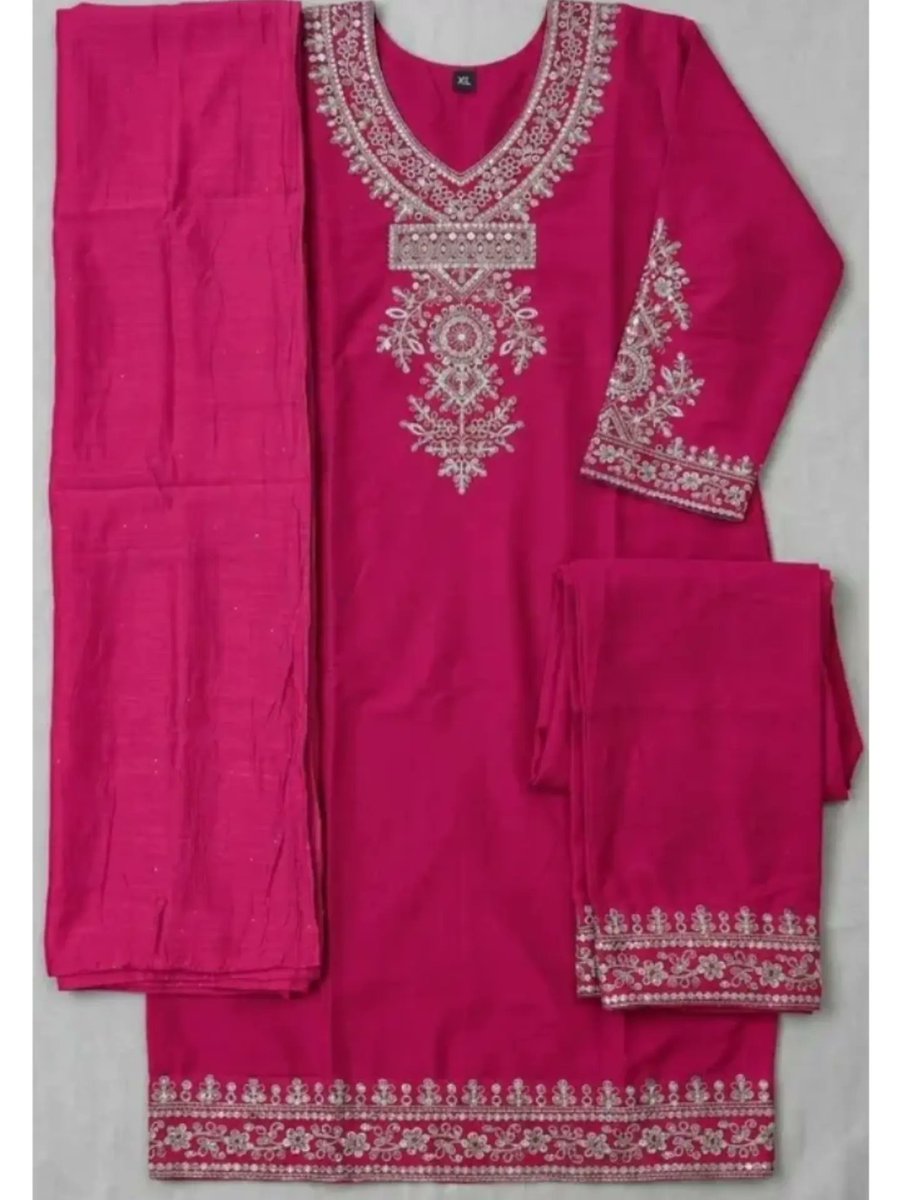 leelmao2009's tweet photo. 3-Piece Kurti Set at ₹605 with beautiful embroidery and a fancy Chanderi dupatta. Perfect for festive or casual wear. Rated 4. 2 by 567+ shoppers. Limited-time 9% off. Comment “LINK” or DM for details. https://t.co/Mv6c4epknw