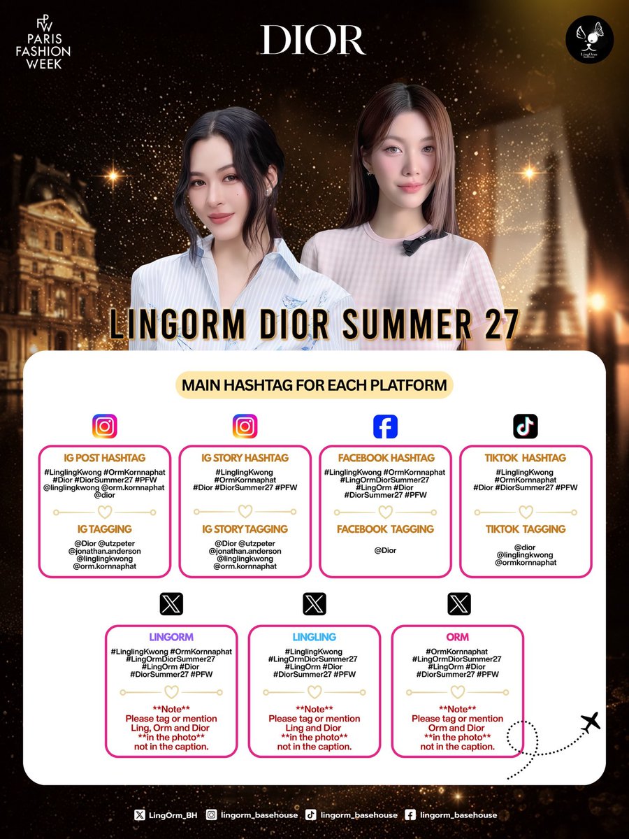 only_LO1127's tweet photo. Chào buổi sáng! 
Bắt đầu PFW với LingOrm 

#LinglingKwong #OrmKornnaphat
#LingOrmDiorSummer27 #LingOrm
#Dior #DiorSummer27 #PFW https://t.co/YX42uEGU9y
